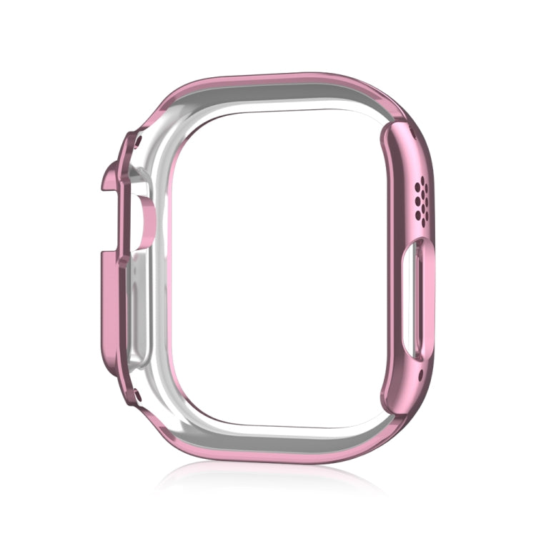 Cassa dell'orologio per PC con cavo a doppia fila di diamanti, For Apple Watch Ultra 2 / Ultra 49mm