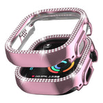 Cassa dell'orologio per PC con cavo a doppia fila di diamanti, For Apple Watch Ultra 2 / Ultra 49mm