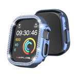 Cassa dell'orologio per PC con cavo a doppia fila di diamanti, For Apple Watch Ultra 2 / Ultra 49mm