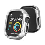 Cassa dell'orologio per PC con cavo a doppia fila di diamanti, For Apple Watch Ultra 2 / Ultra 49mm