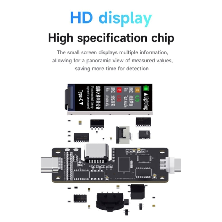 Mechanic T-824 Type-C to Lightning Tail Insertion Tester with High Precision Digital Display