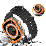 Anello numerico Montatura in metallo Pellicola temperata integrata, For Apple Watch Ultra 1 / 2 / 3 49mm