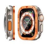 Anello numerico Montatura in metallo Pellicola temperata integrata, For Apple Watch Ultra 1 / 2 / 3 49mm