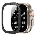 Anello numerico Montatura in metallo Pellicola temperata integrata, For Apple Watch Ultra 1 / 2 / 3 49mm