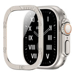 Anello numerico Montatura in metallo Pellicola temperata integrata, For Apple Watch Ultra 1 / 2 / 3 49mm