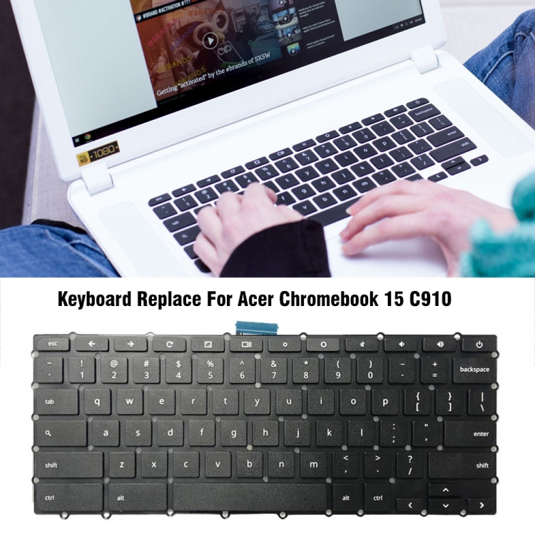 US Version Laptop Keyboard, For Acer Chromebook 15 C910 / CB3-431, For Acer Aspire Cloudbook 14 A01