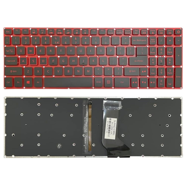 Tastiera per laptop con retroilluminazione rossa versione USA, For Acer Nitro 5 AN515-41, For Acer Nitro 5 AN515-43, For Acer Aspire VN7-793G