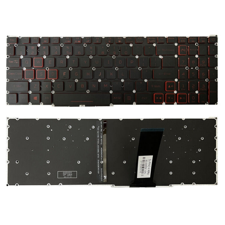 Tastiera per laptop con retroilluminazione rossa versione USA, For Acer Nitro 5 AN515-41, For Acer Nitro 5 AN515-43, For Acer Aspire VN7-793G