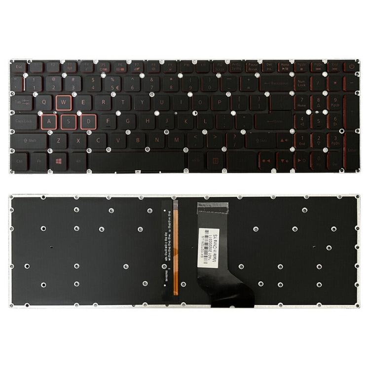 Tastiera per laptop con retroilluminazione rossa versione USA, For Acer Nitro 5 AN515-41, For Acer Nitro 5 AN515-43, For Acer Aspire VN7-793G