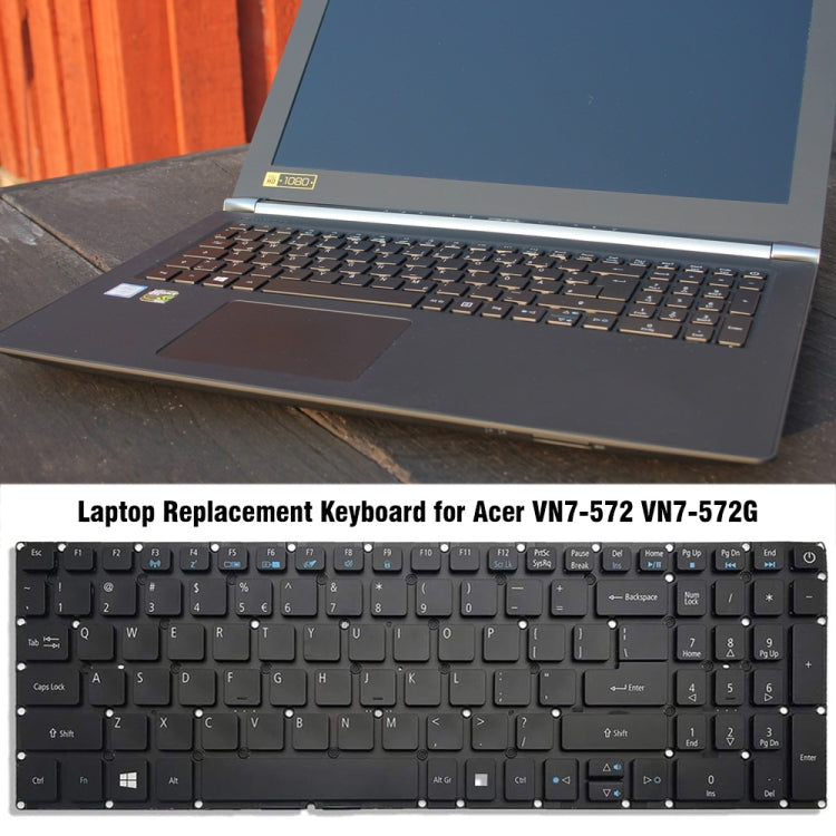 Laptop Keyboard, For Acer VN7-572 / VN7-572G, For Acer M5-481 / M5-481T, For Acer Aspire One 721 / AO721, For Acer E5-573 / E5-575