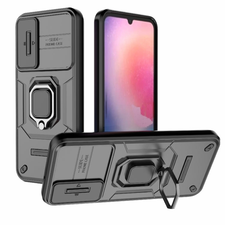 Custodia per telefono antiurto scorrevole Camshield TPU + PC con supporto, For Samsung Galaxy M34 5G India, For Samsung Galaxy A25 5G, For Samsung Galaxy A24 5G, For Samsung Galaxy A34 5G