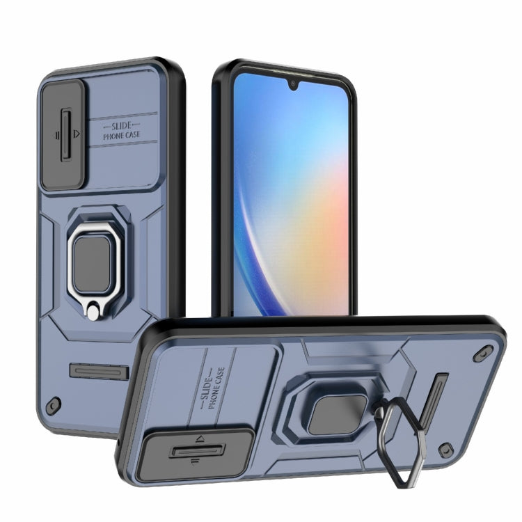 Custodia per telefono antiurto scorrevole Camshield TPU + PC con supporto, For Samsung Galaxy M34 5G India, For Samsung Galaxy A25 5G, For Samsung Galaxy A24 5G, For Samsung Galaxy A34 5G