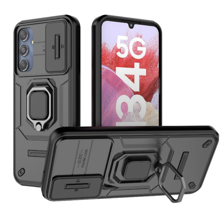 Custodia per telefono antiurto scorrevole Camshield TPU + PC con supporto, For Samsung Galaxy M34 5G India, For Samsung Galaxy A25 5G, For Samsung Galaxy A24 5G, For Samsung Galaxy A34 5G