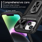 Custodia per telefono PC ibrida Camshield Robot TPU, For iPhone 14, For iPhone 14 Pro, For iPhone 14 Pro Max, For iPhone 13 Pro Max
