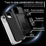 Custodia per telefono PC ibrida Camshield Robot TPU, For iPhone 14, For iPhone 14 Pro, For iPhone 14 Pro Max, For iPhone 13 Pro Max