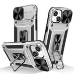 Custodia per telefono PC ibrida Camshield Robot TPU, For iPhone 15 Pro, For iPhone 15 Plus, For iPhone 15, For iPhone 14 Plus