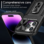 Custodia per telefono PC ibrida Camshield Robot TPU, For iPhone 15 Pro, For iPhone 15 Plus, For iPhone 15, For iPhone 14 Plus