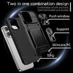 Custodia per telefono PC ibrida Camshield Robot TPU, For iPhone 15 Pro, For iPhone 15 Plus, For iPhone 15, For iPhone 14 Plus