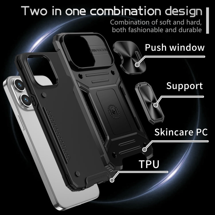 Custodia per telefono PC ibrida Camshield Robot TPU, For iPhone 15 Pro, For iPhone 15 Plus, For iPhone 15, For iPhone 14 Plus