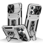 Custodia per telefono PC ibrida Camshield Robot TPU, For iPhone 15 Pro, For iPhone 15 Plus, For iPhone 15, For iPhone 14 Plus