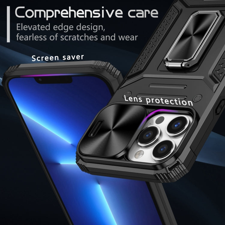Custodia per telefono PC ibrida Camshield Robot TPU, For iPhone 13 Pro, For iPhone 13, For iPhone 12 / 12 Pro, For iPhone 12 Pro Max