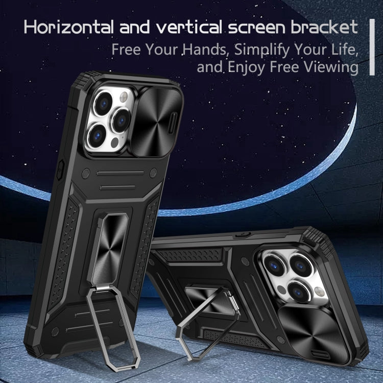 Custodia per telefono PC ibrida Camshield Robot TPU, For iPhone 13 Pro, For iPhone 13, For iPhone 12 / 12 Pro, For iPhone 12 Pro Max