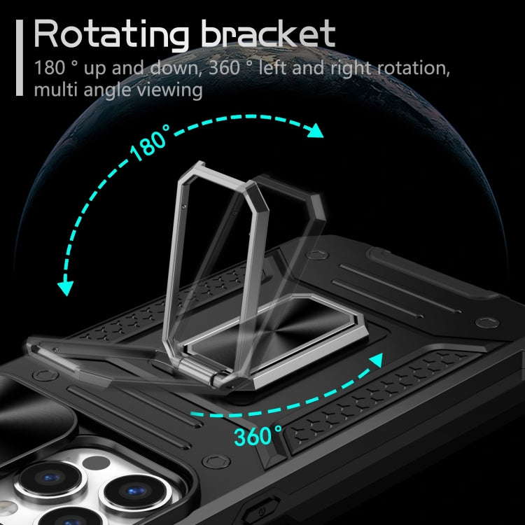 Custodia per telefono PC ibrida Camshield Robot TPU, For iPhone 13 Pro, For iPhone 13, For iPhone 12 / 12 Pro, For iPhone 12 Pro Max
