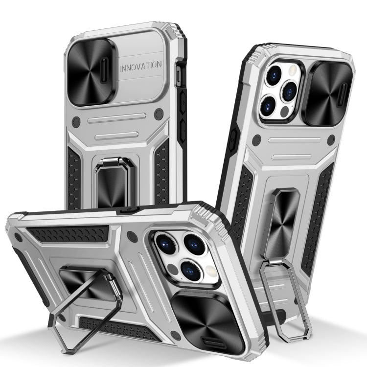 Custodia per telefono PC ibrida Camshield Robot TPU, For iPhone 13 Pro, For iPhone 13, For iPhone 12 / 12 Pro, For iPhone 12 Pro Max