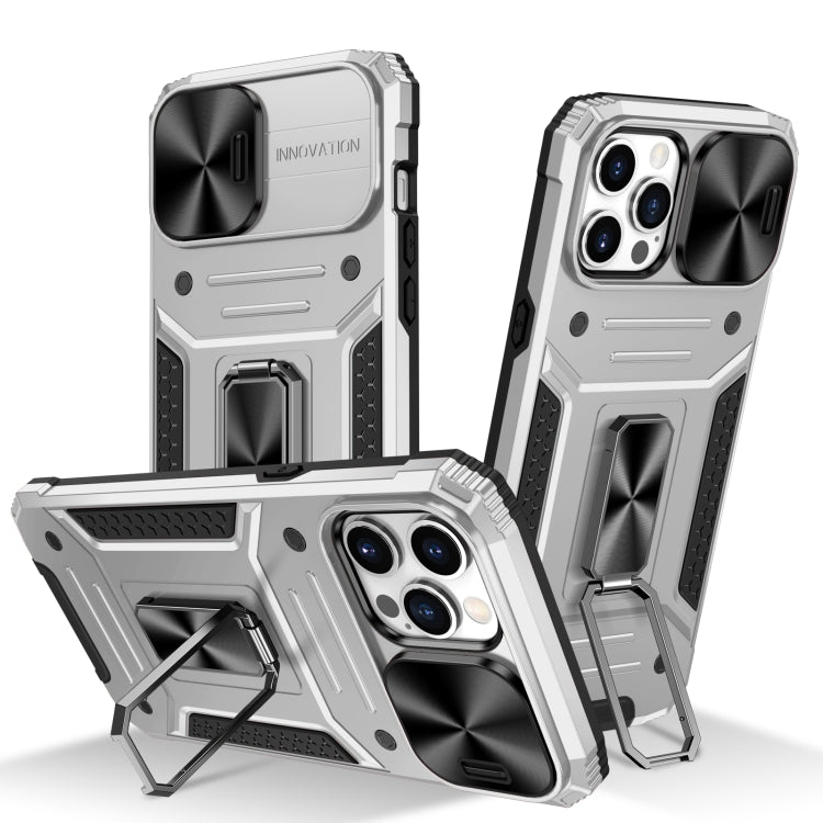 Custodia per telefono PC ibrida Camshield Robot TPU, For iPhone 13 Pro, For iPhone 13, For iPhone 12 / 12 Pro, For iPhone 12 Pro Max