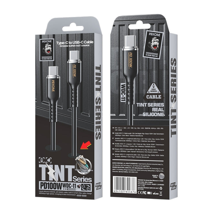 Cavo USB-C a USB-C in silicone 100W 1,2 m WK WDC-11