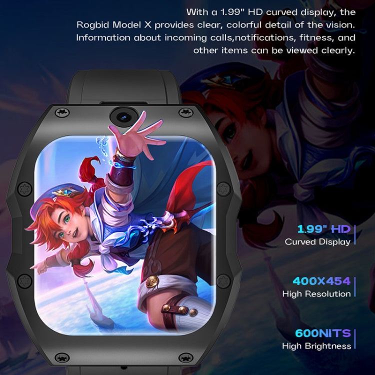 Modello X 1,99 pollici IP68 Impermeabile Android 9.0 4G Dual Camera Ceramics Smart Watch, 2GB+16GB, 4GB+128GB