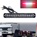 DC12V-24V / 36W Car Truck Emergency Strobe Flash Warning Light 12LEDs Luci laterali ultrasottili lunghe, DC12V-24V / 36W, DC12V-24V / 36W(Yellow + Red + Yellow)
