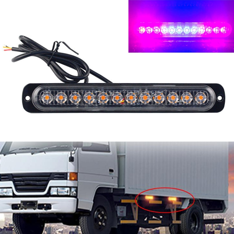 DC12V-24V / 36W Car Truck Emergency Strobe Flash Warning Light 12LEDs Luci laterali ultrasottili lunghe, DC12V-24V / 36W, DC12V-24V / 36W(Yellow + Red + Yellow)