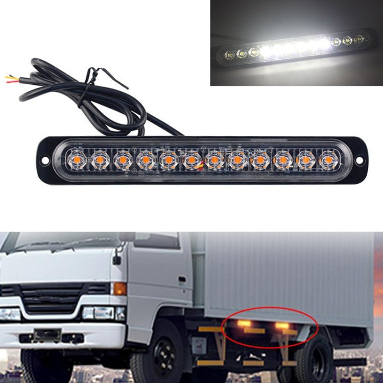 DC12V-24V / 36W Car Truck Emergency Strobe Flash Warning Light 12LEDs Luci laterali ultrasottili lunghe, DC12V-24V / 36W, DC12V-24V / 36W(Yellow + Red + Yellow)