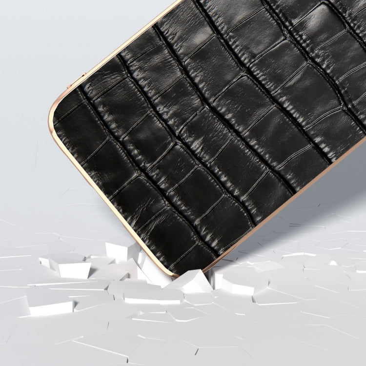 Custodia per telefono galvanica in vera pelle con trama di coccodrillo, For Samsung Galaxy S23 FE 5G, For Samsung Galaxy Z Fold5, For Samsung Galaxy Z Flip5