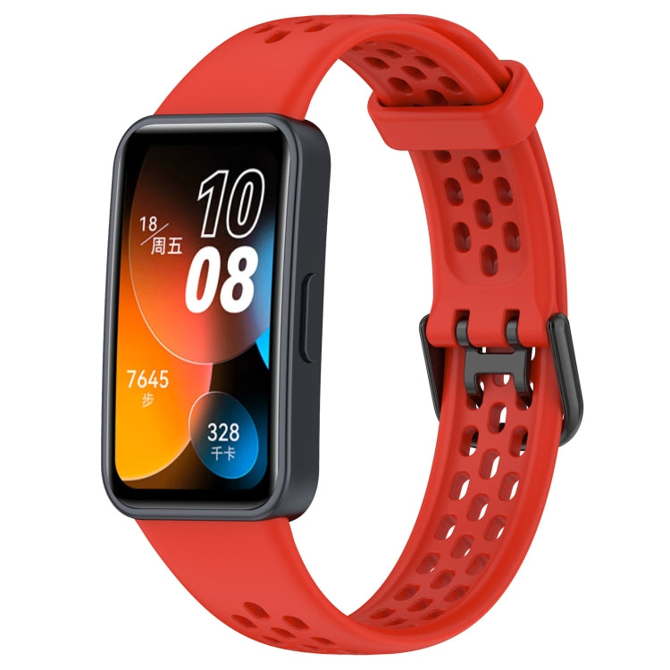 Cinturino in silicone traspirante tinta unita, For Huawei Band 10 / 9 / 8