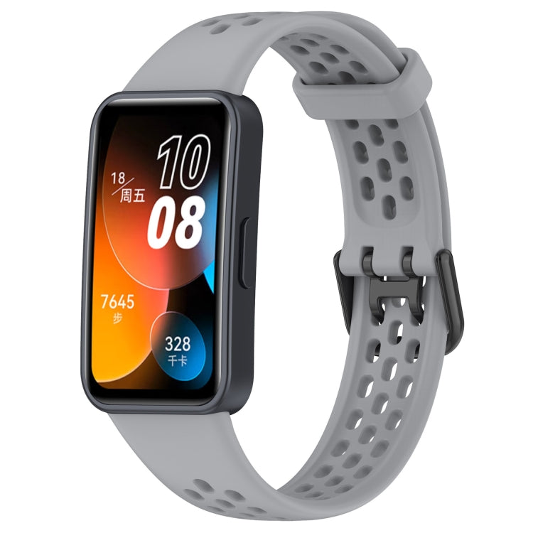 Cinturino in silicone traspirante tinta unita, For Huawei Band 10 / 9 / 8