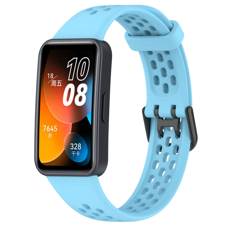 Cinturino in silicone traspirante tinta unita, For Huawei Band 10 / 9 / 8