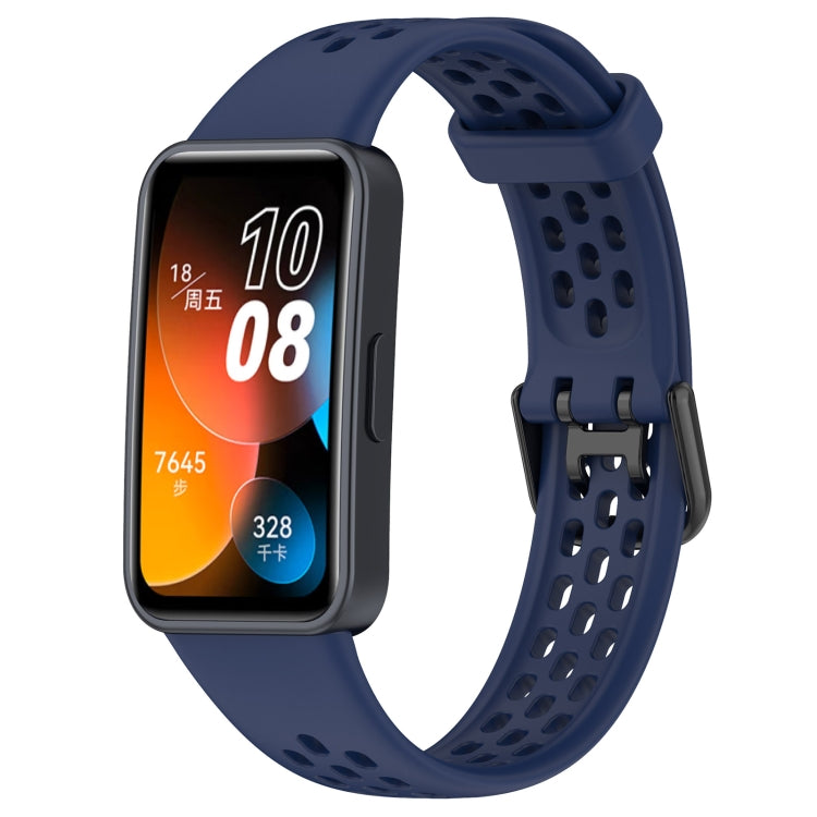 Cinturino in silicone traspirante tinta unita, For Huawei Band 10 / 9 / 8