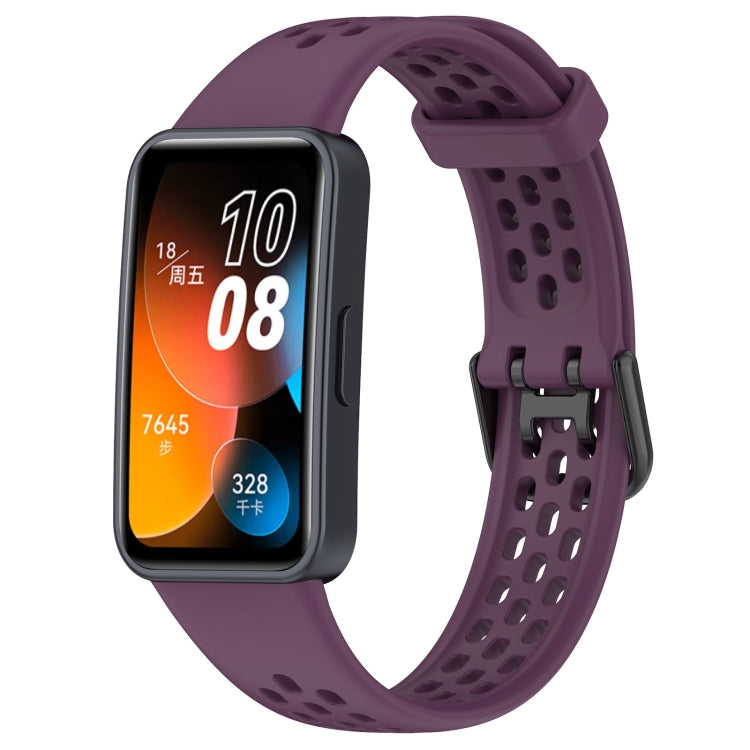 Cinturino in silicone traspirante tinta unita, For Huawei Band 10 / 9 / 8