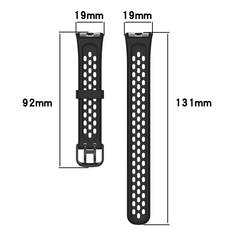 Cinturino in silicone traspirante tinta unita, For Huawei Band 10 / 9 / 8