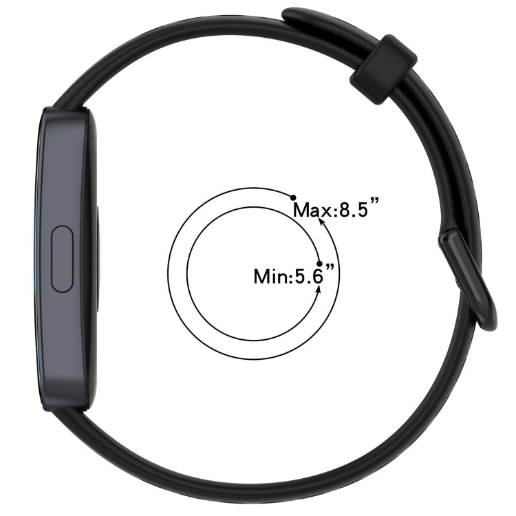Cinturino in silicone traspirante tinta unita, For Huawei Band 10 / 9 / 8