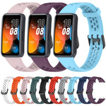 Cinturino in silicone traspirante tinta unita, For Huawei Band 10 / 9 / 8