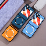 Custodia per telefono integrata con schermo posteriore magnetico MagSafe, For Samsung Galaxy Z Flip6 / Flip7 FE, For Samsung Galaxy Z Flip5