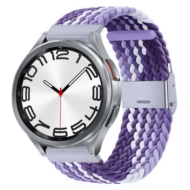 Cinturino per orologio con fibbia in metallo intrecciato in nylon, For Samsung Galaxy Watch 6 / 6 Classic
