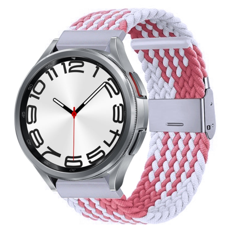 Cinturino per orologio con fibbia in metallo intrecciato in nylon, For Samsung Galaxy Watch 6 / 6 Classic