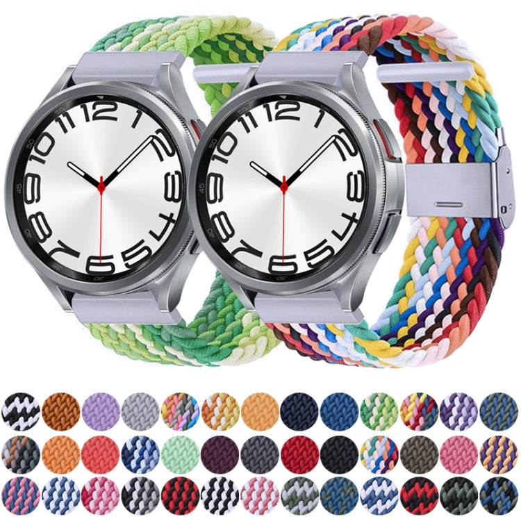 Cinturino per orologio con fibbia in metallo intrecciato in nylon, For Samsung Galaxy Watch 6 / 6 Classic