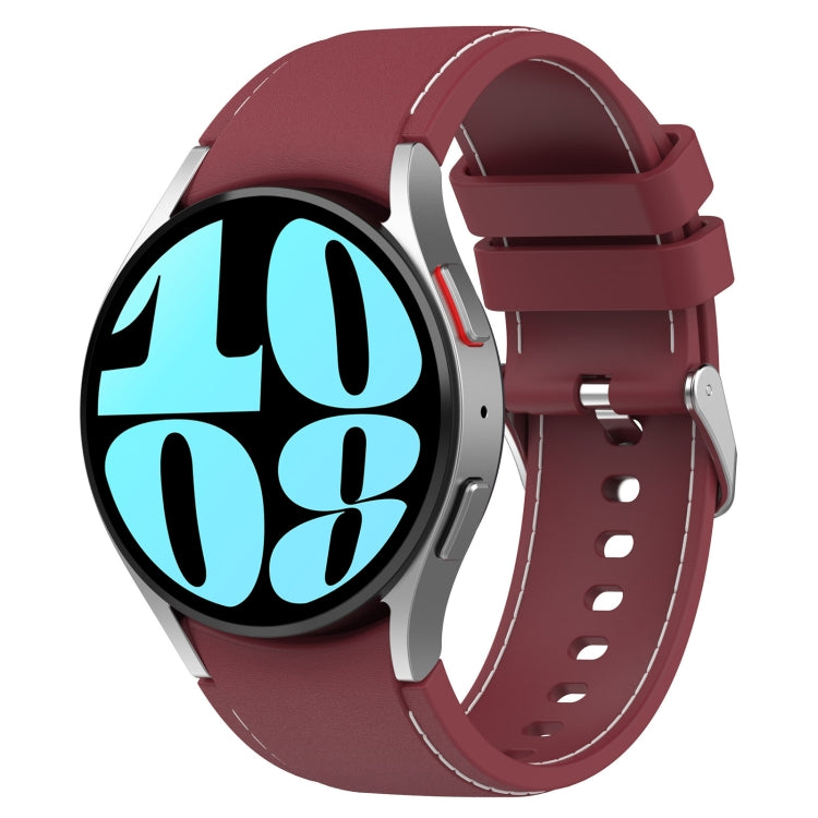 Cinturino in silicone in pelle, For Samsung Galaxy Watch 6 / 6 Classic