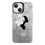Custodia protettiva per telefono per PC serie argento elettrolitico, For iPhone 14