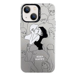 Custodia protettiva per telefono per PC serie argento elettrolitico, For iPhone 15